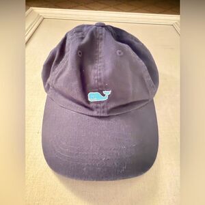 Vineyard Vines Navy Blue cap with lacrosse pattern detail under the brim OS